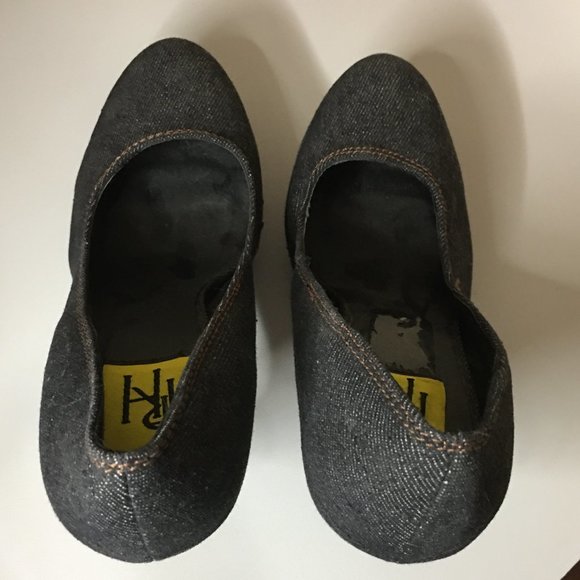 FRH Dark Denim Studded Platform Heels - Picture 8 of 14